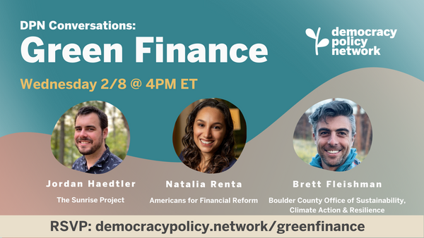 Upcoming DPN Conversation: Green Finance